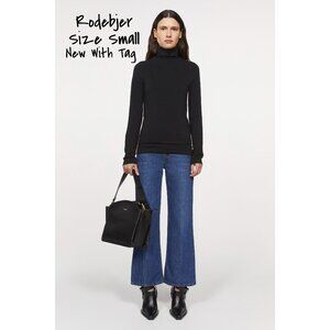 Rodebjer Kiena turtleneck Jersey Top Black Size Small New with Tag